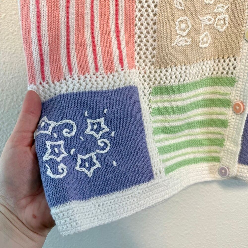 Vintage Koret Patchwork Embroidered Cottagecore V… - image 5